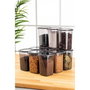 Hermia Set de 12 Cajas de Almacenaje Antracita 1200 ml
